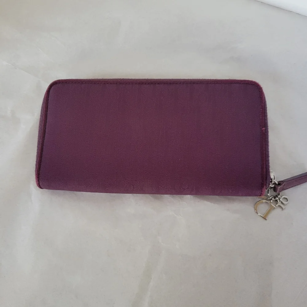 Dior Zippy purple long wallet